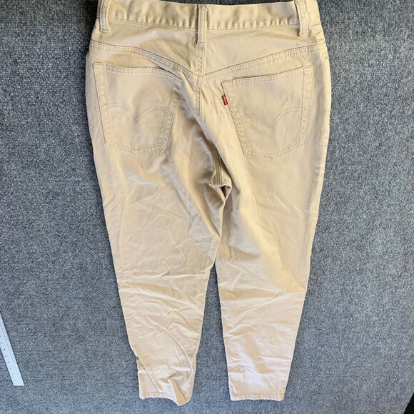 Vintage Levis 512 Jeans Womens Slim Fit High Rise Red Tab Beige Size 8 (26 x 30) - Picture 2 of 16